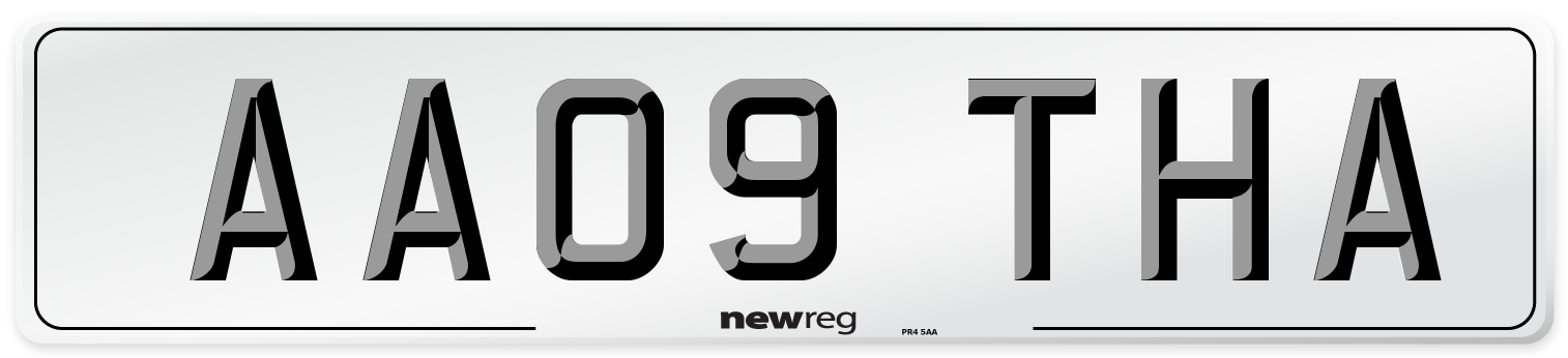 AA09 THA Number Plate from New Reg